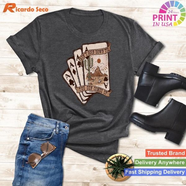 Ace Poker Cards Western Cowboy Cowgirl T-shirt