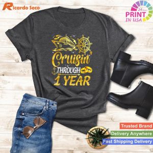 Anniversary Voyage Funny 1-Year Cruise T-shirt for Couples