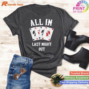 Bachelor Party Wolf Pack All In Poker T-shirt