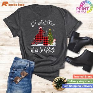 Barrel Racing Oh What Fun It Is To Ride Horse For Christmas T-shirt