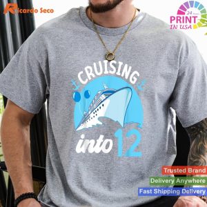 Birthday Voyage Cruising into 12th T-shirt