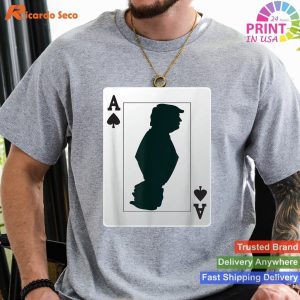 Black Ace Heart Poker Trump Card T-shirt