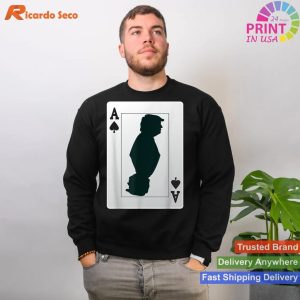 Black Ace Heart Poker Trump Card T-shirt
