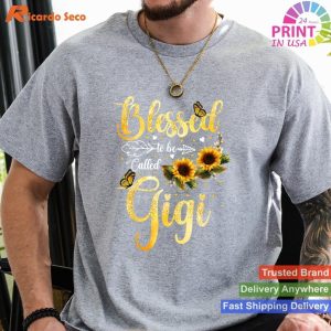 Blessed Gigi Sunflower Butterfly Shirt â€“ Perfect for Mother's Day