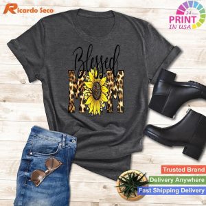 Blessed Mom Leopard Shirt â€“ Mother's Day Sunflower Style