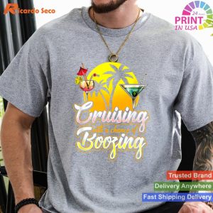 Boozy Cruise Adventure Group Matching T-shirt