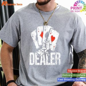 Casino Dealer Poker Dealer Costume Accessories T-shirt