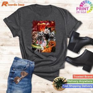 Cats Playing Poker Cat Kitty Cards Player T-shirt
