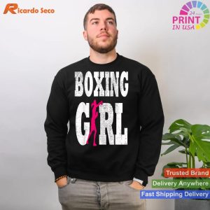 Celebrate the Spirit of Boxing Boxing Girl Player Silhouette Sport Gift T-shirt