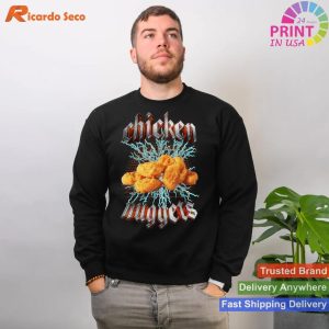 Chicken Nuggets Heavy Metal World Tour Hardcore Music T-shirt - Humorous Heavy Metal Tee