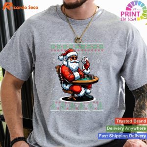 Christmas Poker Santa Ugly Christmas Sweater T-shirt
