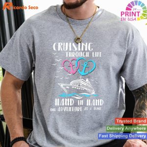 Cruise Companions Partner Cruising Together Couple T-shirt