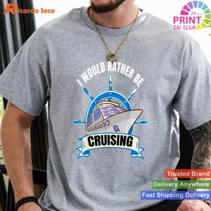 Cruise Desires Funny Cruise Ship Lover Graphic T-shirt