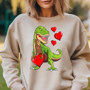 Dinosaur Love I Steal Heart T-Rex Valentine for Boys & Kids