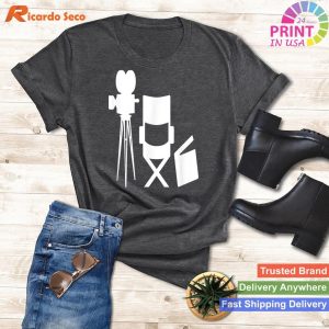 Director Chair & Camera T-Shirt - Must-Have Tee for Film Enthusiasts