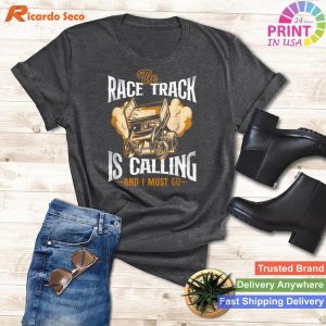 Dirt Track Racing Race Sprint Car Vintage T-shirt