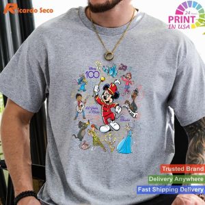 Disney 100 Mickey And Friends 100 Years Of Music And Wonder T-shirt