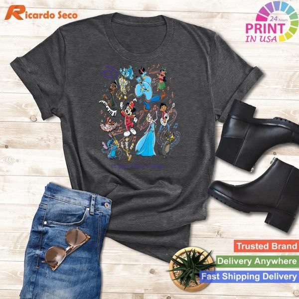 Disney 100 Years of Music and Wonder Full Color D100 T-shirt