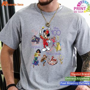 Disney 100 Years of Music and Wonder Full Color Tunes D100 T-shirt