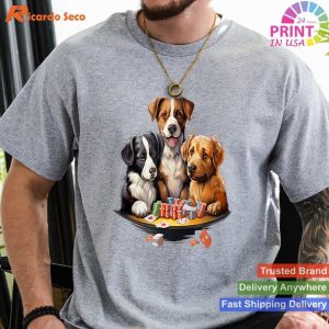 Dogs Playing Poker Design Poker T-shirt