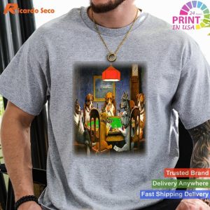 Dogs Playing Poker Funny Dog Lover Art T-shirt