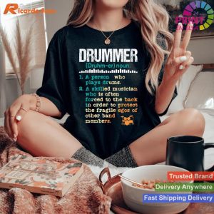 Drummer Definition - Funny Percussionist Drums Musician T-shirt