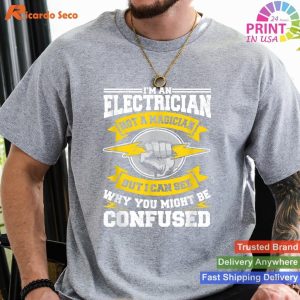 Electrician Magician Electrical Repairman & Electronics Tech T-Shirt