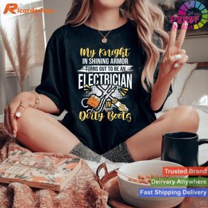 Electrician Wife & Girlfriend Loving Support T-Shirt