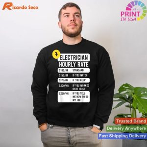 Electrician's Hourly Rate Professional T-Shirt