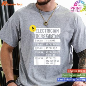 Electrician's Hourly Rate Professional T-Shirt