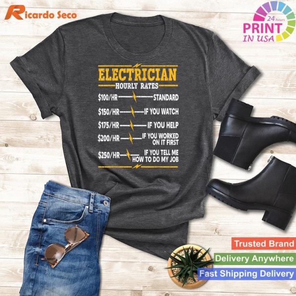 Electrician's Standard Hourly Rates T-Shirt