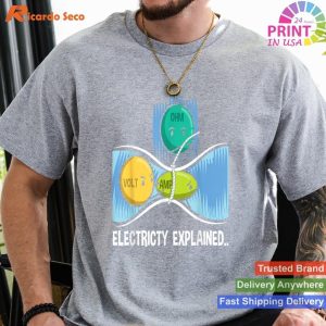 Electricity Explained Informative Electrician T-Shirt