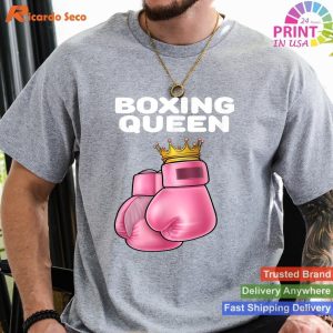 Elegance in the Ring Boxing Queen Women's Boxing T - Girls Boxer Boxing T-shirt