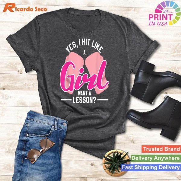 Empowerment in Style Boxing Shirts for Girls, Boxing Gifts for Women T-shirt