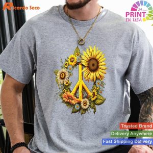 Even More Hippie Vibes - Daisy Peace Sign Retro Flower Sunflower Shirt
