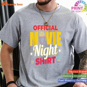 Family Movie Night T-Shirt - Perfect for Movie Fans and Film Events