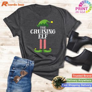 Festive Elf Cruise Matching Family Christmas T-shirt