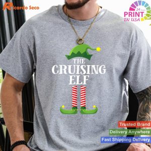 Festive Elf Cruise Matching Family Christmas T-shirt