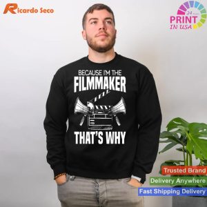 Film Enthusiast's Movie Director T-Shirt - Classic Filmmaker Design