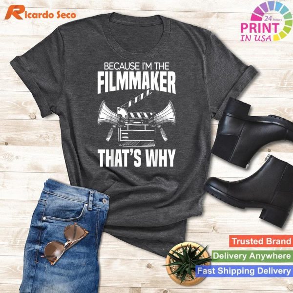 Film Enthusiast's Movie Director T-Shirt - Classic Filmmaker Design