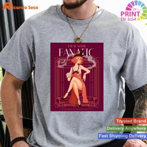 Film Noir Fanatic T-Shirt - Classic Appeal for Movie Lovers