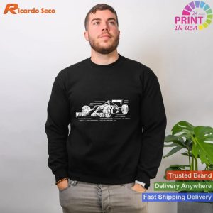 Formula Racecar Distressed Style Racing T-shirt