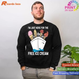 Free Ice Cream Fan Funny Cruise T-shirt