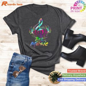 Funky Colorful Music Treble Clef Musical Note T-shirt