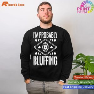 Funny Casino I'm Probably Bluffing Poker T-shirt