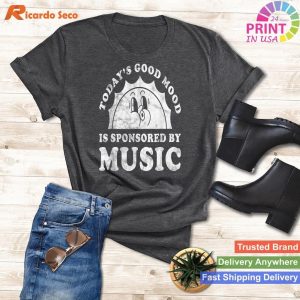Funny Cute Retro Vintage Music T-shirt