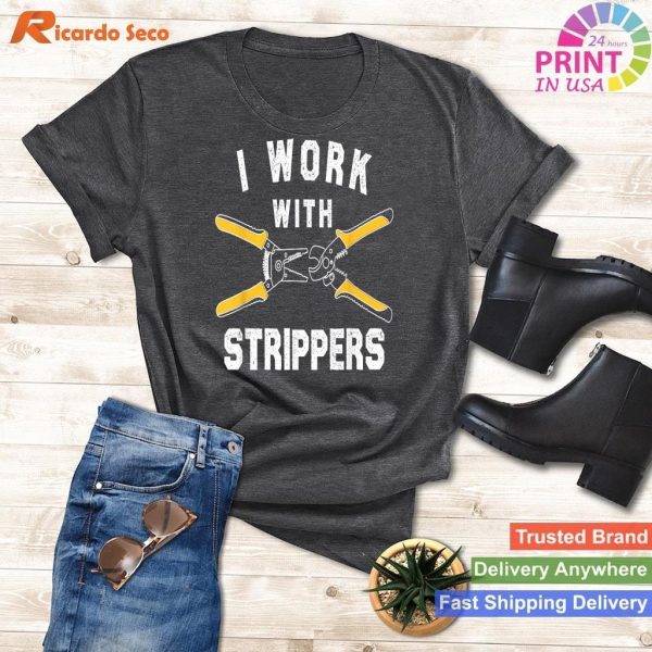 Funny Electrician Art for Dads Electronics Engineer Humor T-Shirt