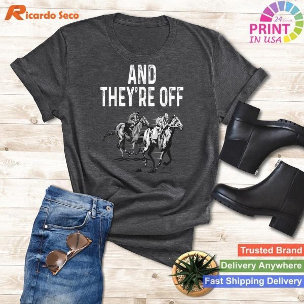 Funny Horse Racing Design For Men Women Kid Horse Race Lover T-shirt