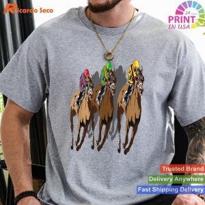 Funny Horse Racing Jockey Racer Derby Rider Race Track Gifts T-shirt