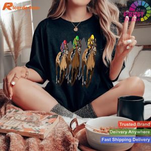 Funny Horse Racing Jockey Racer Derby Rider Race Track Gifts T-shirt